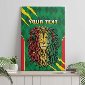 Personalised Ethiopia Canvas Wall Art Men's Dreadlock Rasta Lion Headphones
