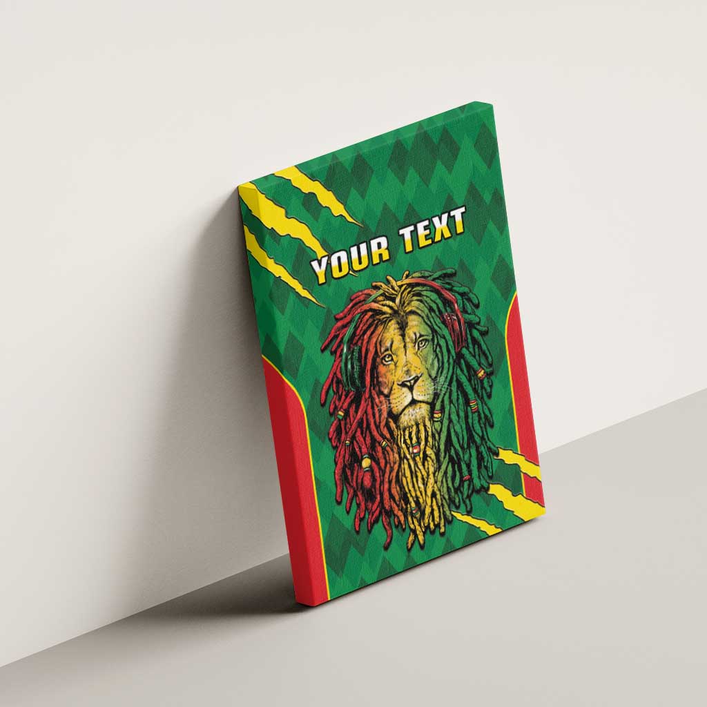 Personalised Ethiopia Canvas Wall Art Men's Dreadlock Rasta Lion Headphones