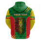 Personalised Ethiopia Hoodie Men's Dreadlock Rasta Lion Headphones
