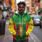 Personalised Ethiopia Hoodie Men's Dreadlock Rasta Lion Headphones