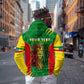 Personalised Ethiopia Hoodie Men's Dreadlock Rasta Lion Headphones