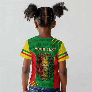 Personalised Ethiopia Kid T shirt Men's Dreadlock Rasta Lion Headphones
