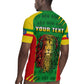 Personalised Ethiopia Rugby Jersey Men's Dreadlock Rasta Lion Headphones