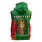 Personalised Ethiopia Sleeveless Zip Hoodie Men's Dreadlock Rasta Lion Headphones - African Pride