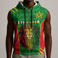 Personalised Ethiopia Sleeveless Zip Hoodie Men's Dreadlock Rasta Lion Headphones - African Pride