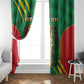 Personalised Ethiopia Window Curtain Men's Dreadlock Rasta Lion Headphones