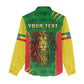 Personalised Ethiopia Women Casual Shirt Men's Dreadlock Rasta Lion Headphones LT14