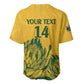 Custom South Africa Cricket Baseball Jersey 2024 African Pattern Go Proteas