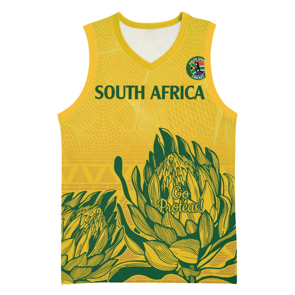 Custom South Africa Cricket Basketball Jersey 2024 African Pattern Go Proteas - African Pride