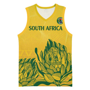 Custom South Africa Cricket Basketball Jersey 2024 African Pattern Go Proteas - African Pride