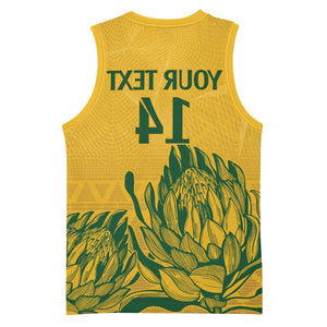 Custom South Africa Cricket Basketball Jersey 2024 African Pattern Go Proteas - African Pride