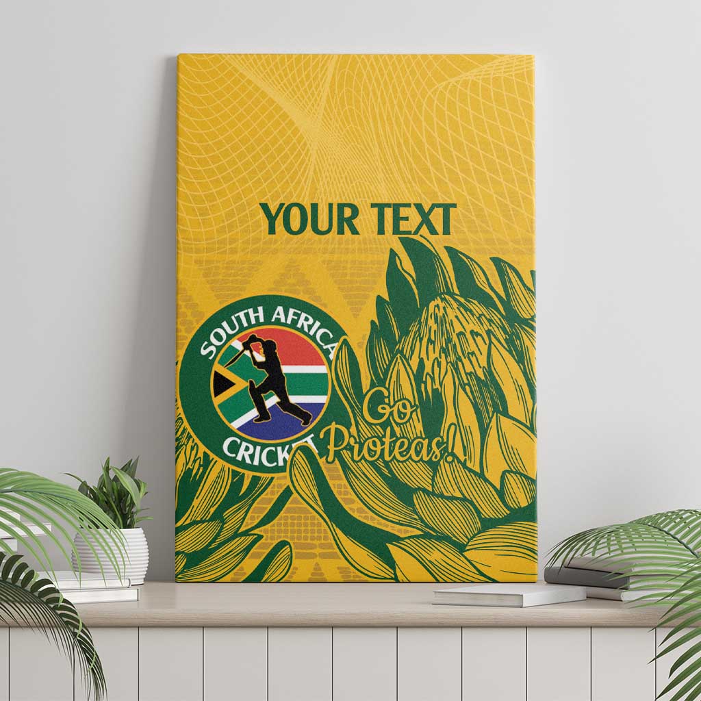 Custom South Africa Cricket Canvas Wall Art 2024 African Pattern Go Proteas