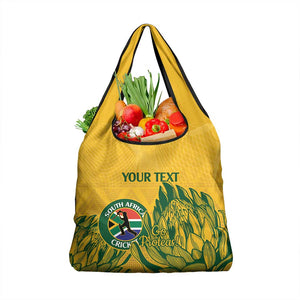 Custom South Africa Cricket Grocery Bag 2024 African Pattern Go Proteas
