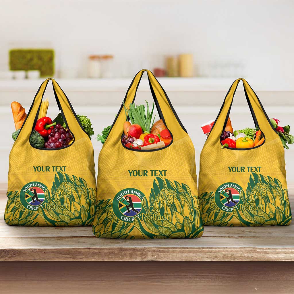 Custom South Africa Cricket Grocery Bag 2024 African Pattern Go Proteas