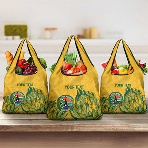 Custom South Africa Cricket Grocery Bag 2024 African Pattern Go Proteas