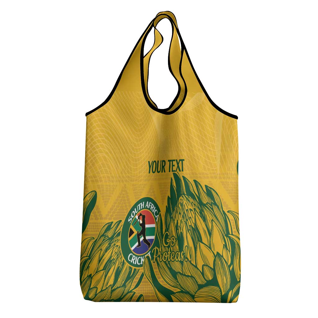 Custom South Africa Cricket Grocery Bag 2024 African Pattern Go Proteas