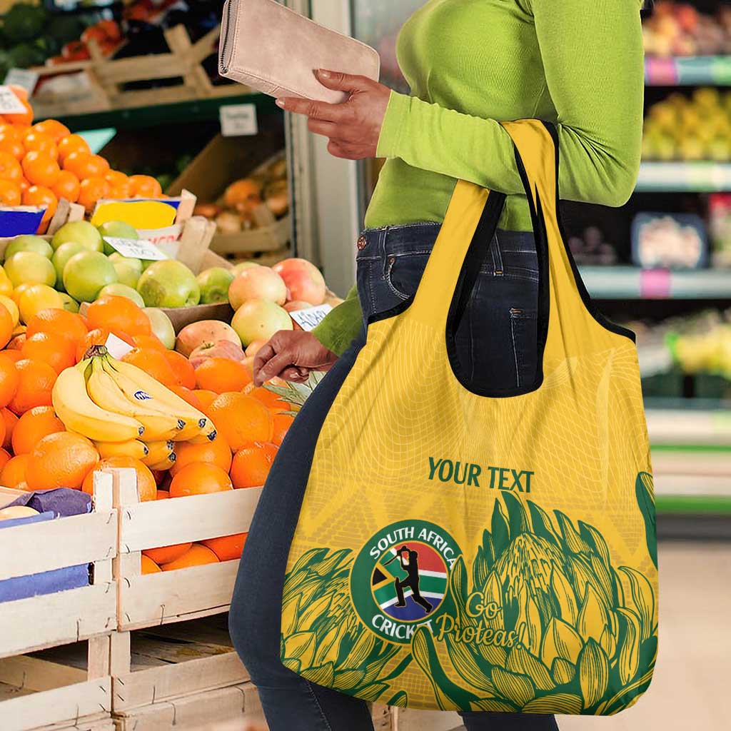 Custom South Africa Cricket Grocery Bag 2024 African Pattern Go Proteas