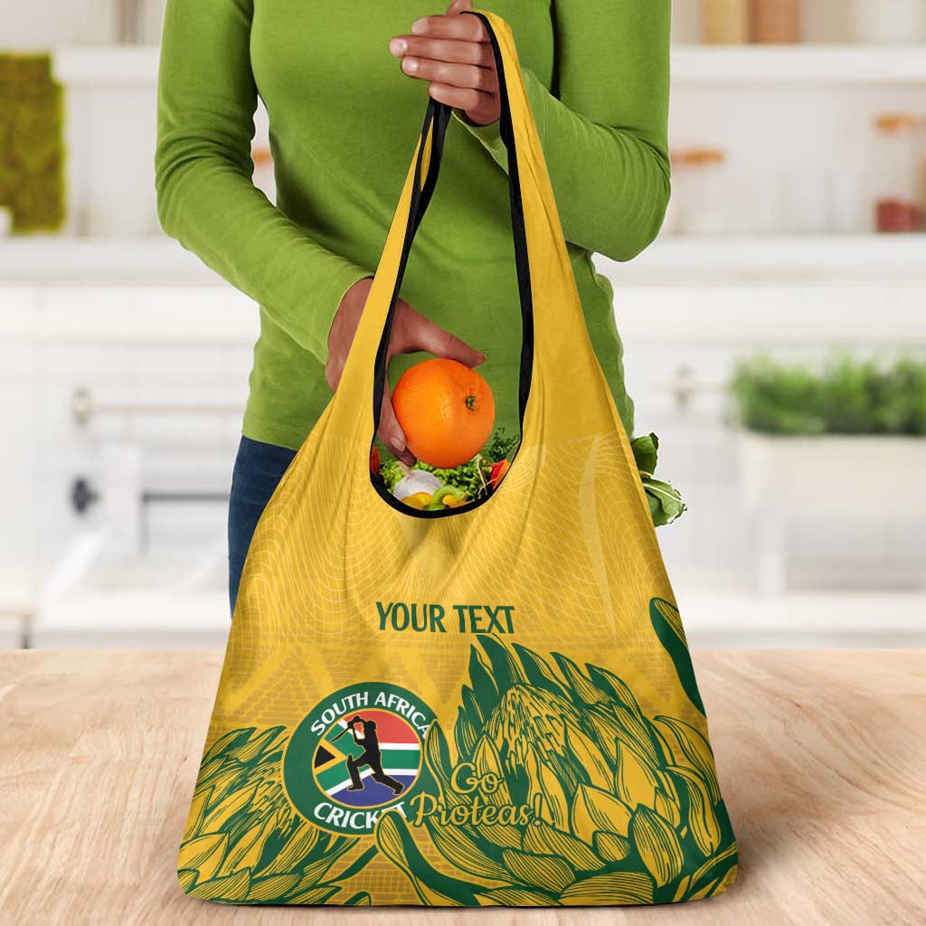 Custom South Africa Cricket Grocery Bag 2024 African Pattern Go Proteas