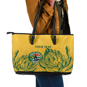 Custom South Africa Cricket Leather Tote Bag 2024 African Pattern Go Proteas