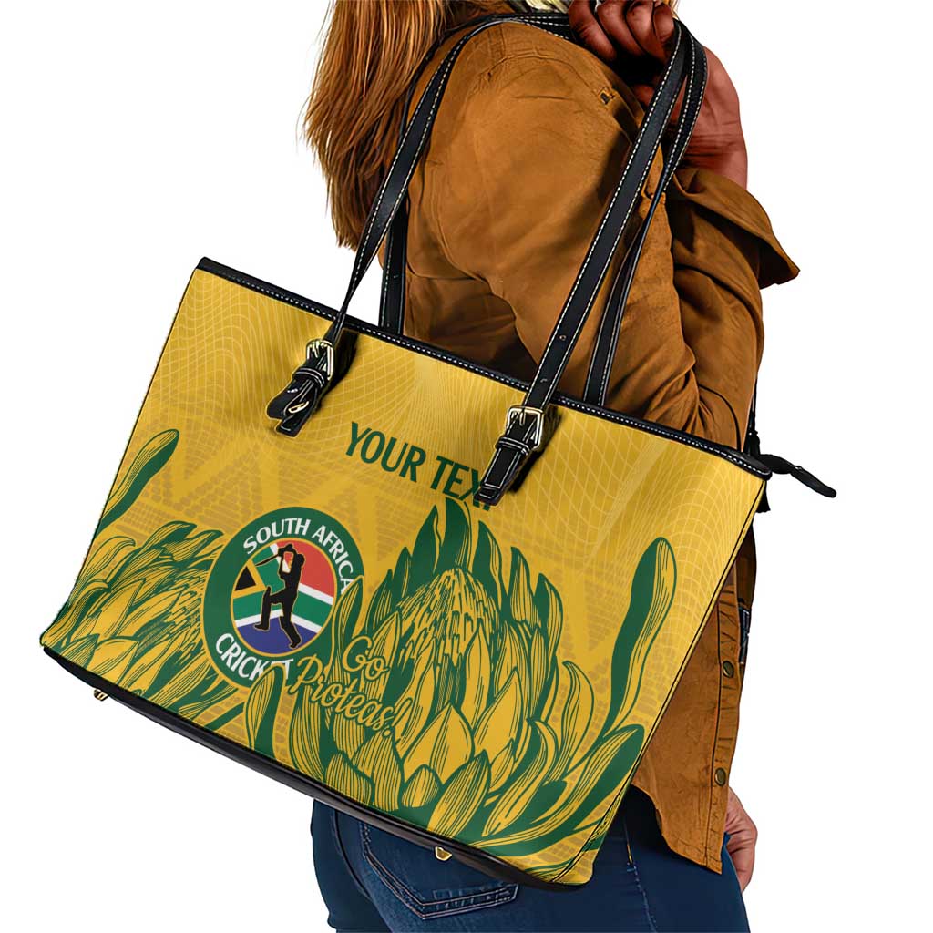 Custom South Africa Cricket Leather Tote Bag 2024 African Pattern Go Proteas