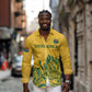 Custom South Africa Cricket Long Sleeve Button Shirt 2024 African Pattern Go Proteas