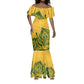 Custom South Africa Cricket Mermaid Dress 2024 African Pattern Go Proteas