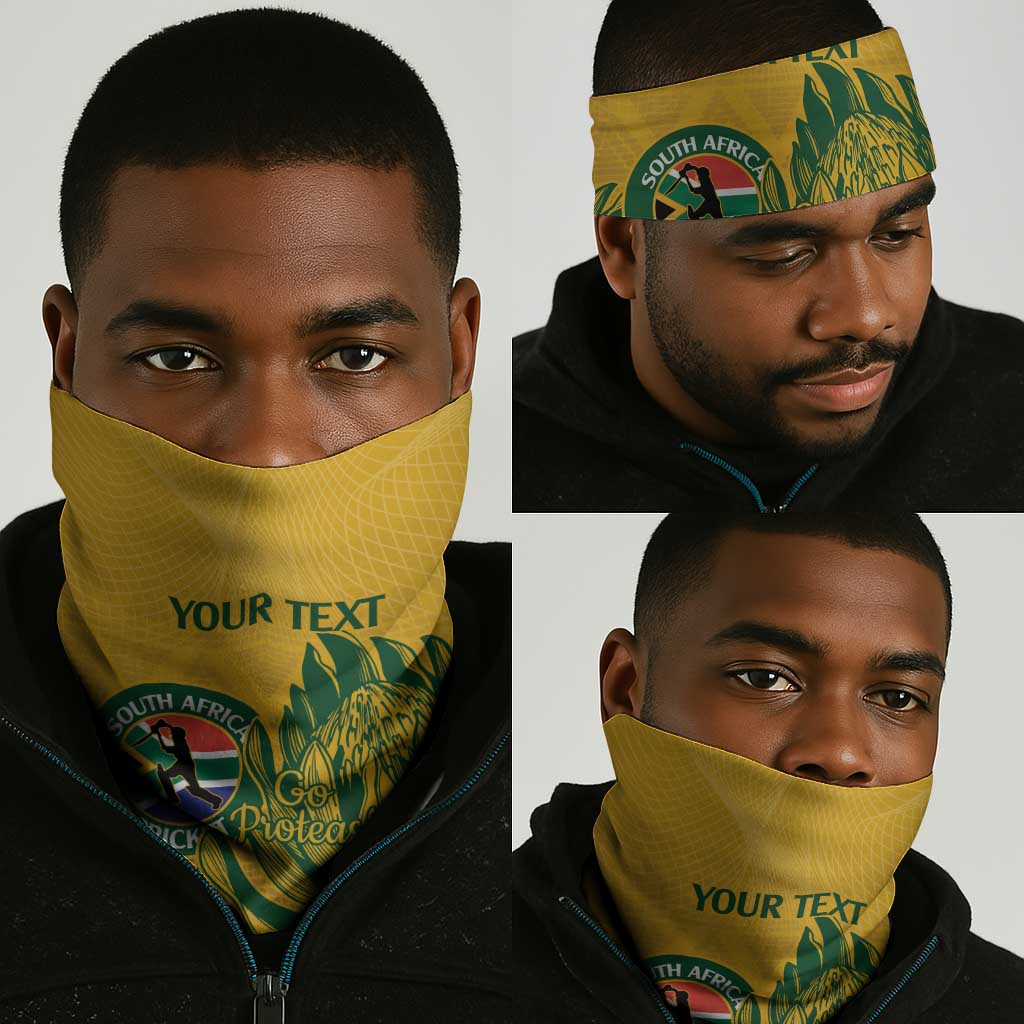 Custom South Africa Cricket Neck Gaiter 2024 African Pattern Go Proteas LT14