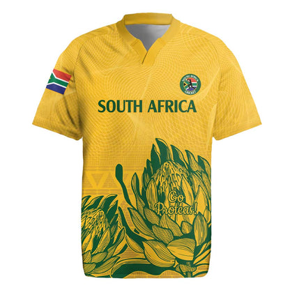 Custom South Africa Cricket Rugby Jersey 2024 African Pattern Go Proteas
