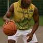 Custom South Africa Cricket Sleeveless Hoodie 2024 African Pattern Go Proteas - African Pride