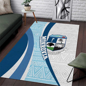 Afro Liberia Monrovia Capital Area Rug African Pattern Curves Style