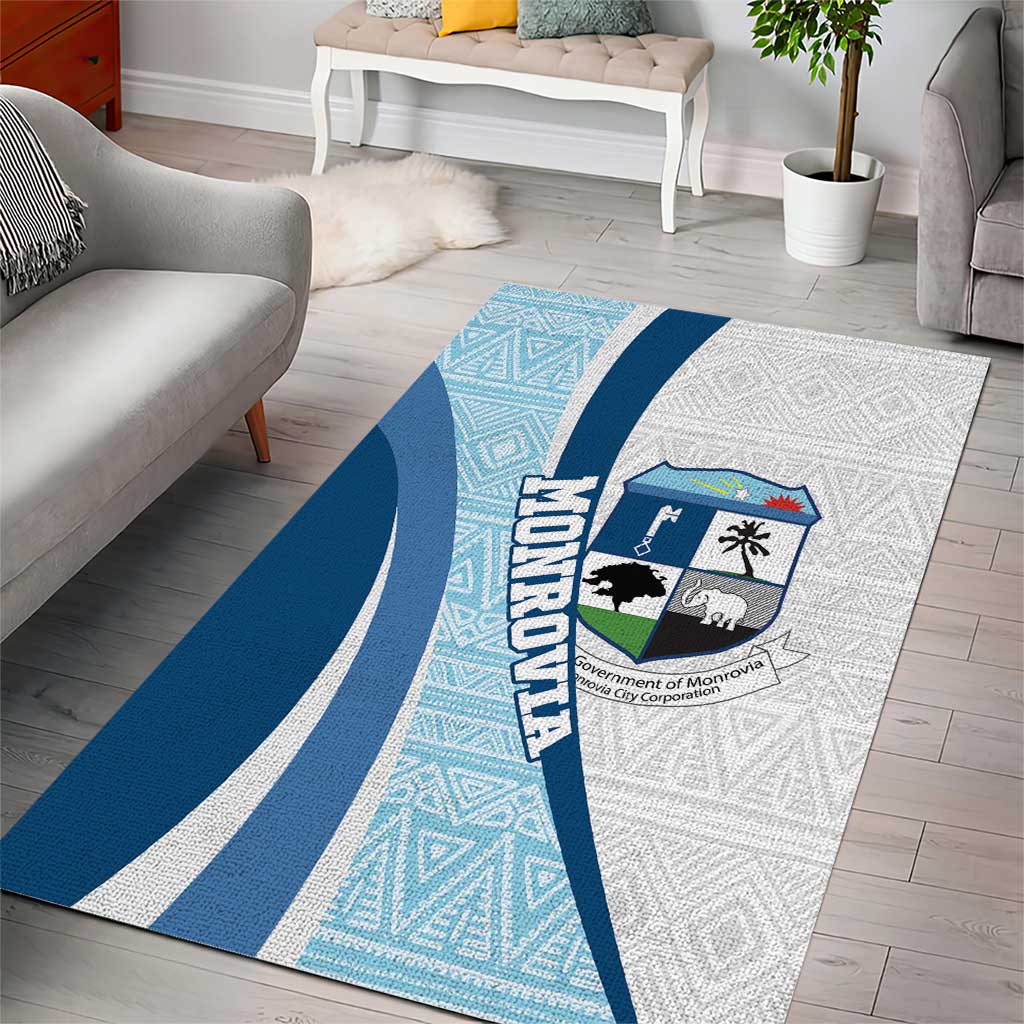 Afro Liberia Monrovia Capital Area Rug African Pattern Curves Style