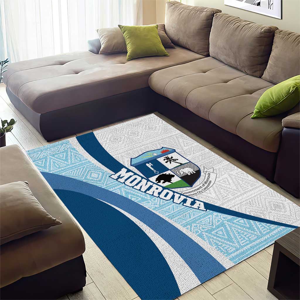 Afro Liberia Monrovia Capital Area Rug African Pattern Curves Style