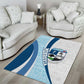 Afro Liberia Monrovia Capital Area Rug African Pattern Curves Style