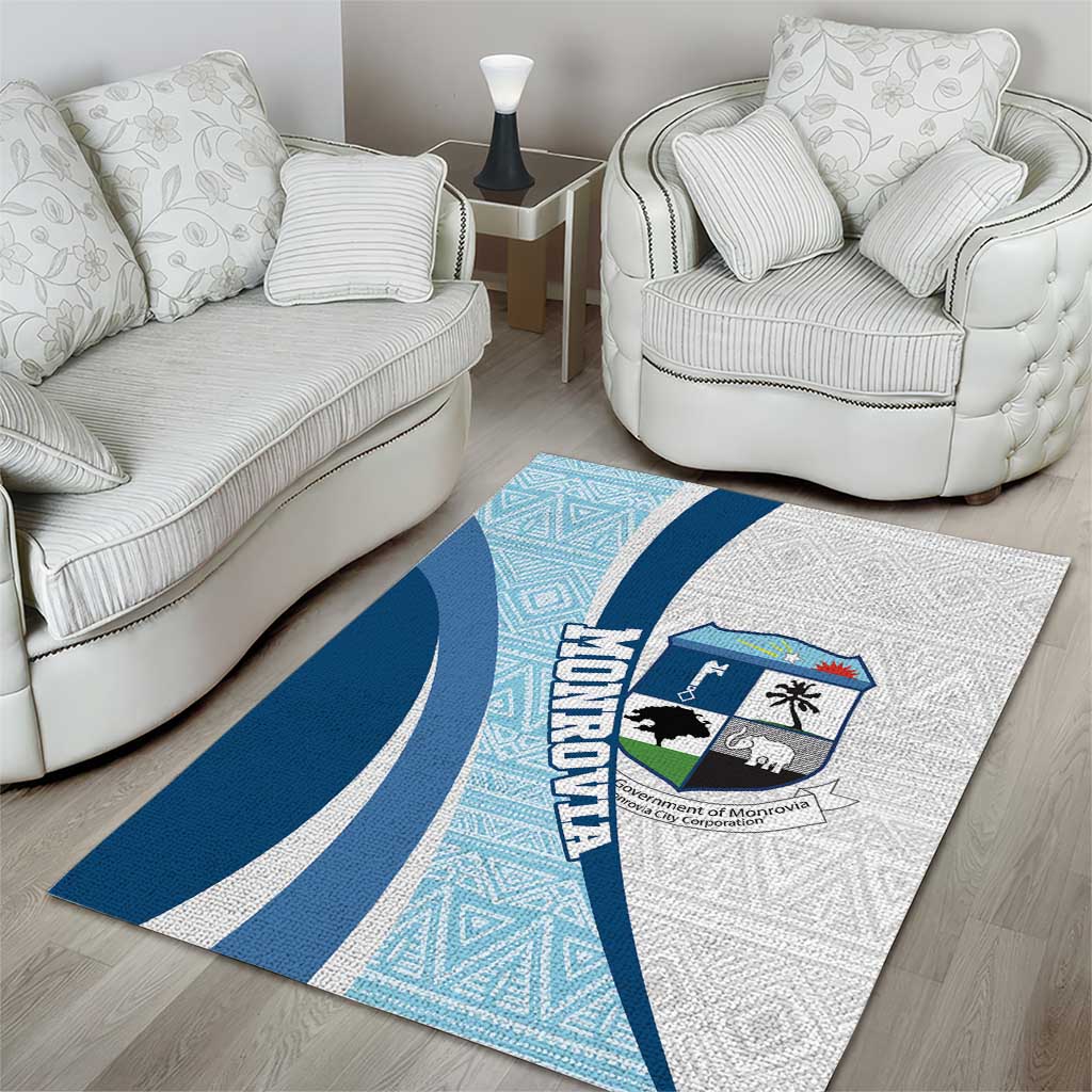 Afro Liberia Monrovia Capital Area Rug African Pattern Curves Style