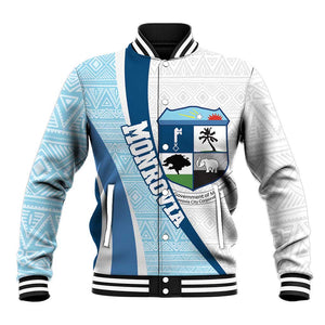 Afro Liberia Monrovia Capital Baseball Jacket African Pattern Curves Style