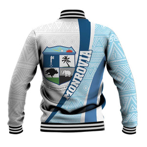 Afro Liberia Monrovia Capital Baseball Jacket African Pattern Curves Style