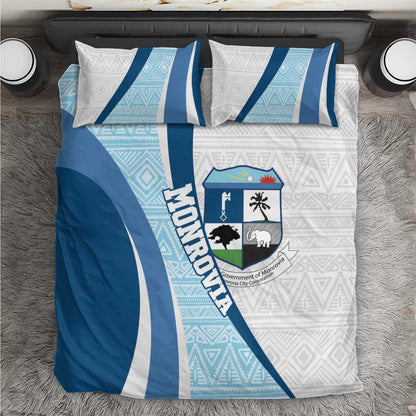Afro Liberia Monrovia Capital Bedding Set African Pattern Curves Style