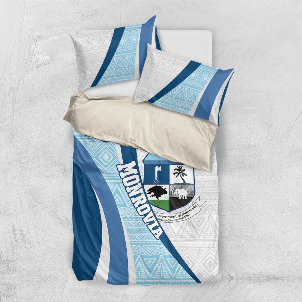 Afro Liberia Monrovia Capital Bedding Set African Pattern Curves Style