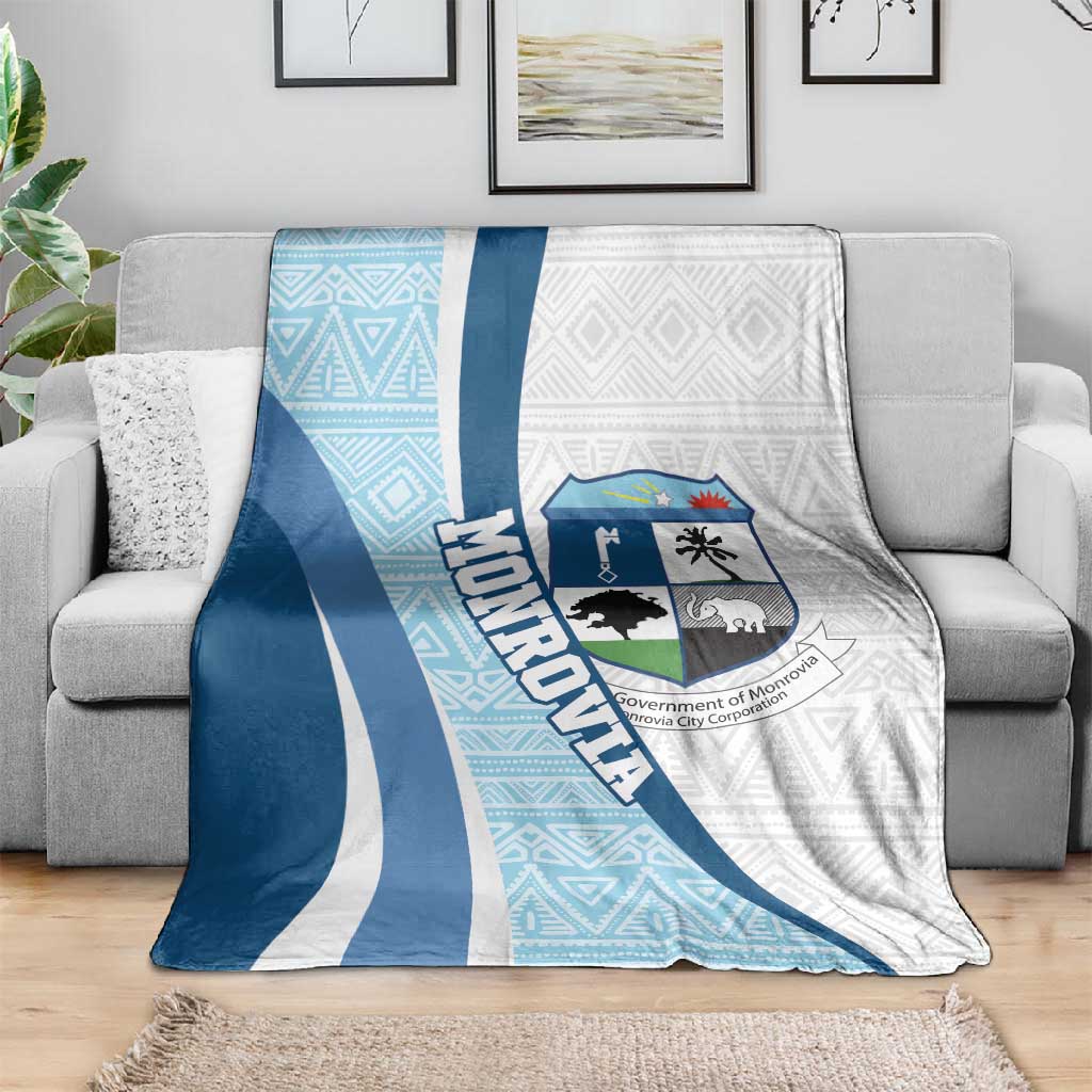 Afro Liberia Monrovia Capital Blanket African Pattern Curves Style