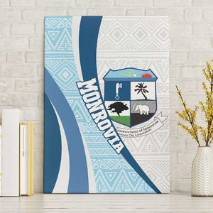 Afro Liberia Monrovia Capital Canvas Wall Art African Pattern Curves Style