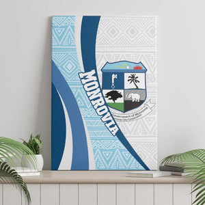 Afro Liberia Monrovia Capital Canvas Wall Art African Pattern Curves Style