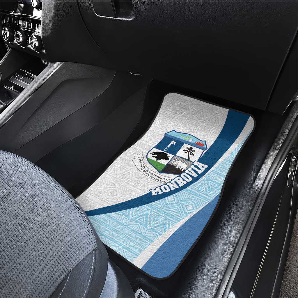 Afro Liberia Monrovia Capital Car Mats African Pattern Curves Style