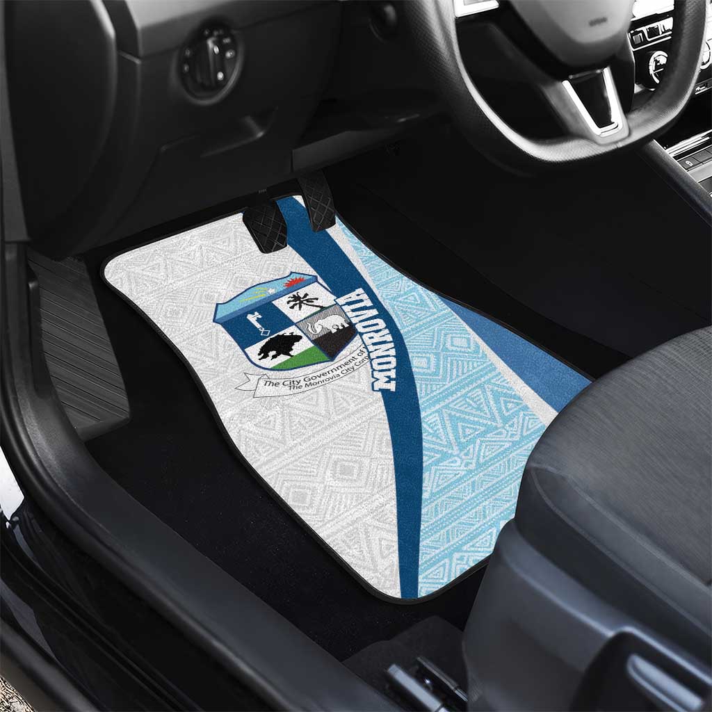 Afro Liberia Monrovia Capital Car Mats African Pattern Curves Style