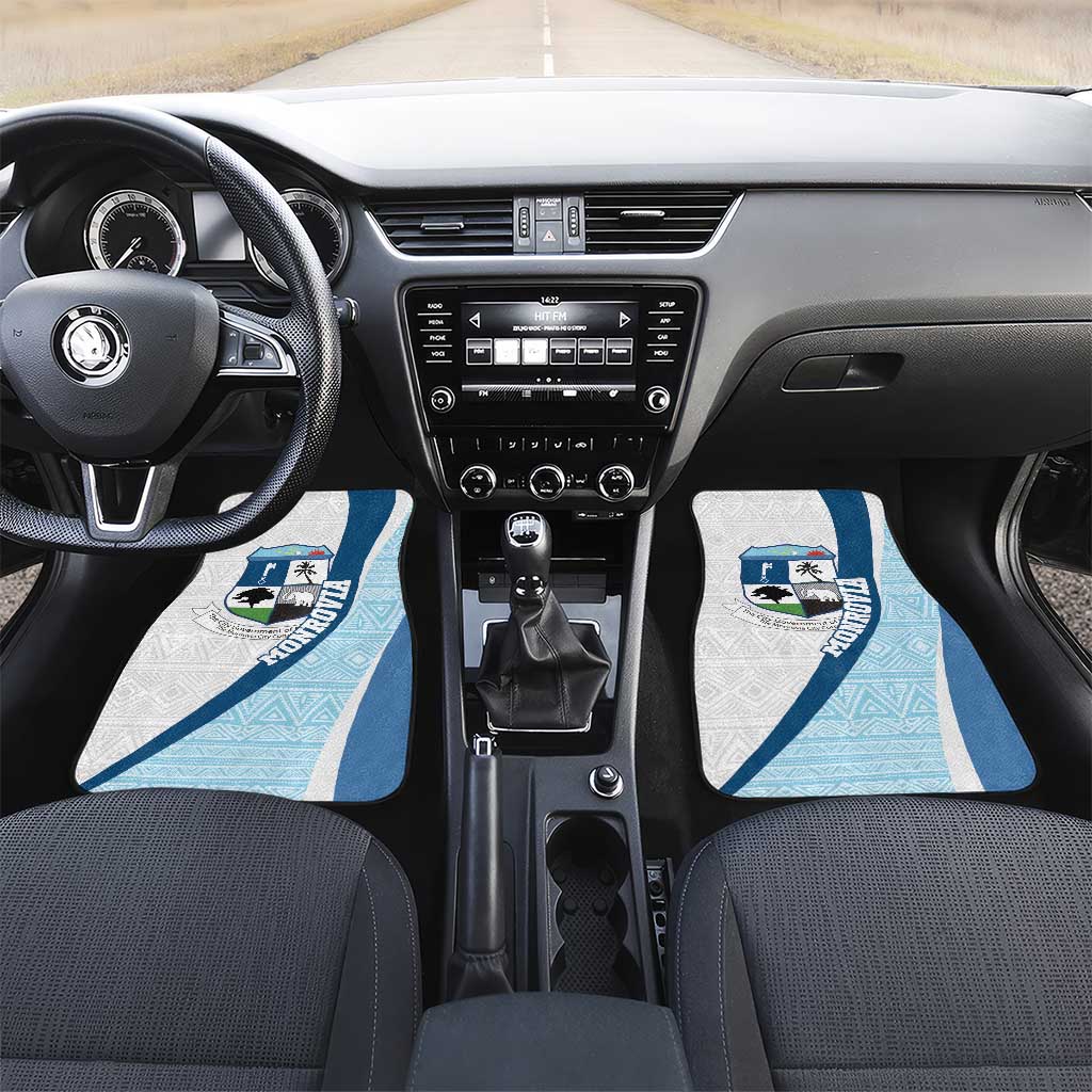 Afro Liberia Monrovia Capital Car Mats African Pattern Curves Style