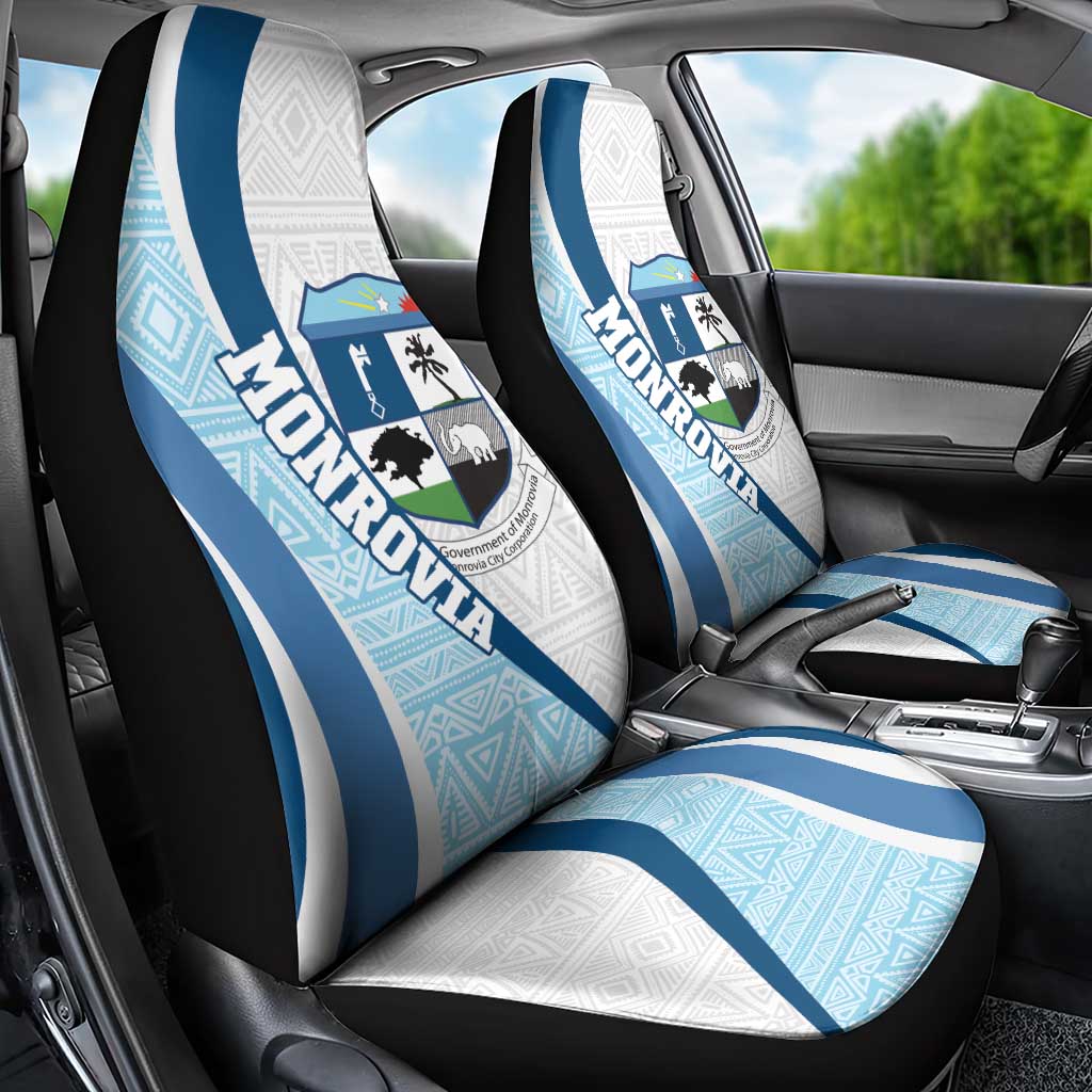 Afro Liberia Monrovia Capital Car Seat Cover African Pattern Curves Style