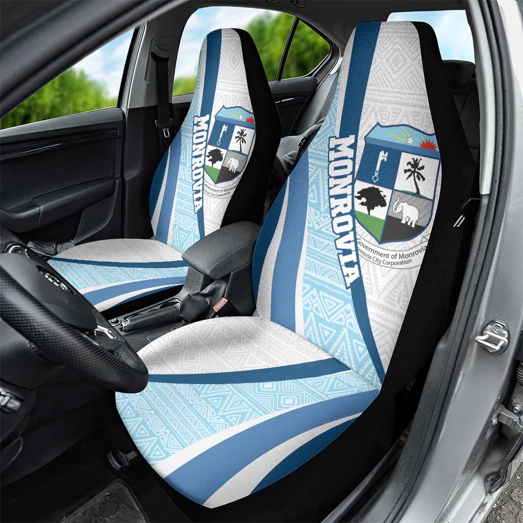 Afro Liberia Monrovia Capital Car Seat Cover African Pattern Curves Style