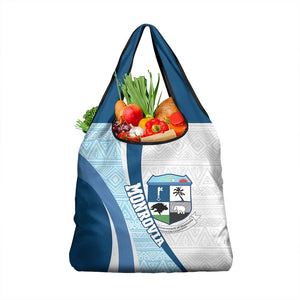 Afro Liberia Monrovia Capital Grocery Bag African Pattern Curves Style