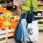 Afro Liberia Monrovia Capital Grocery Bag African Pattern Curves Style