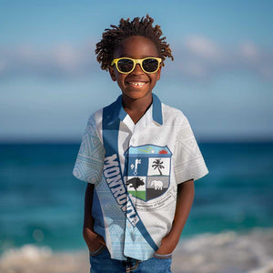 Afro Liberia Monrovia Capital Kid Hawaiian Shirt African Pattern Curves Style