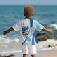 Afro Liberia Monrovia Capital Kid Hawaiian Shirt African Pattern Curves Style
